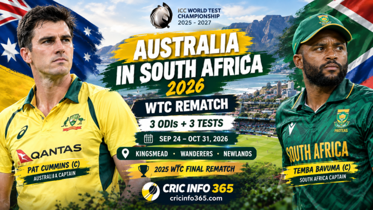 Australia in South Africa 2026 Schedule and Squads