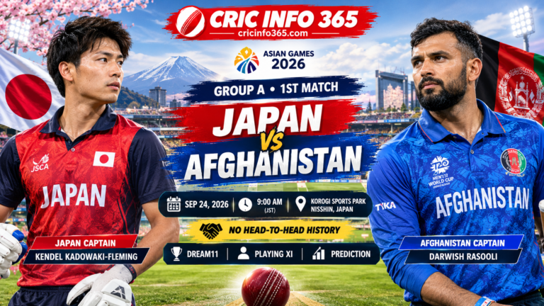 Japan vs Afghanistan Asian Games 2026 Prediction