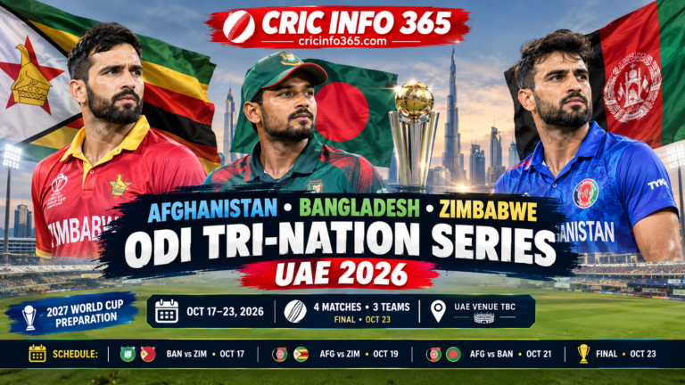 ODI Tri-Nation Series in UAE 2026 Full Schedule