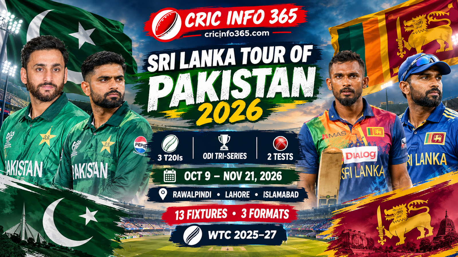 Sri Lanka Tour of Pakistan 2026 Full Schedule Guide