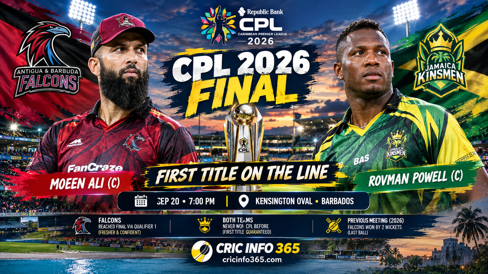 Who Wins the CPL 2026 Final Falcons vs Kingsmen at Kensington Oval