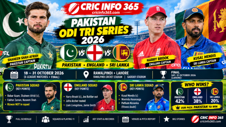 Pakistan ODI tri series 2026 with Pakistan, England and Sri Lanka captains